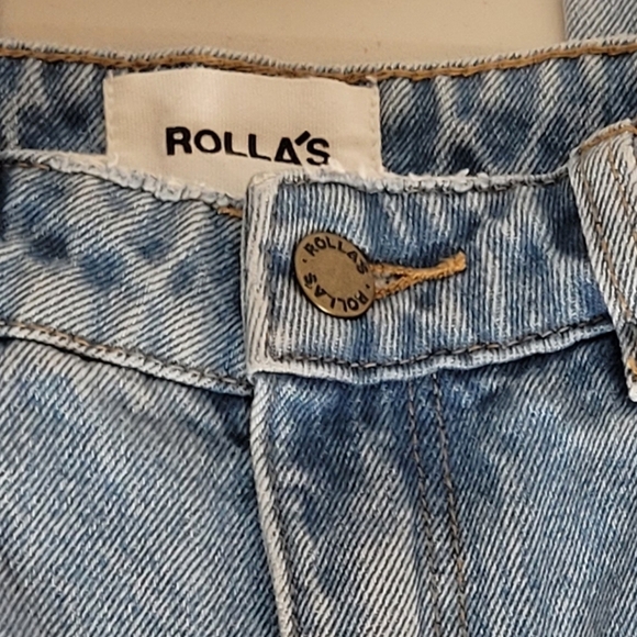 Rolla's High Rise Slim Dusters Distressed Mid-Weight Denim Ankle Jean - Size 25 - Picture 13 of 16